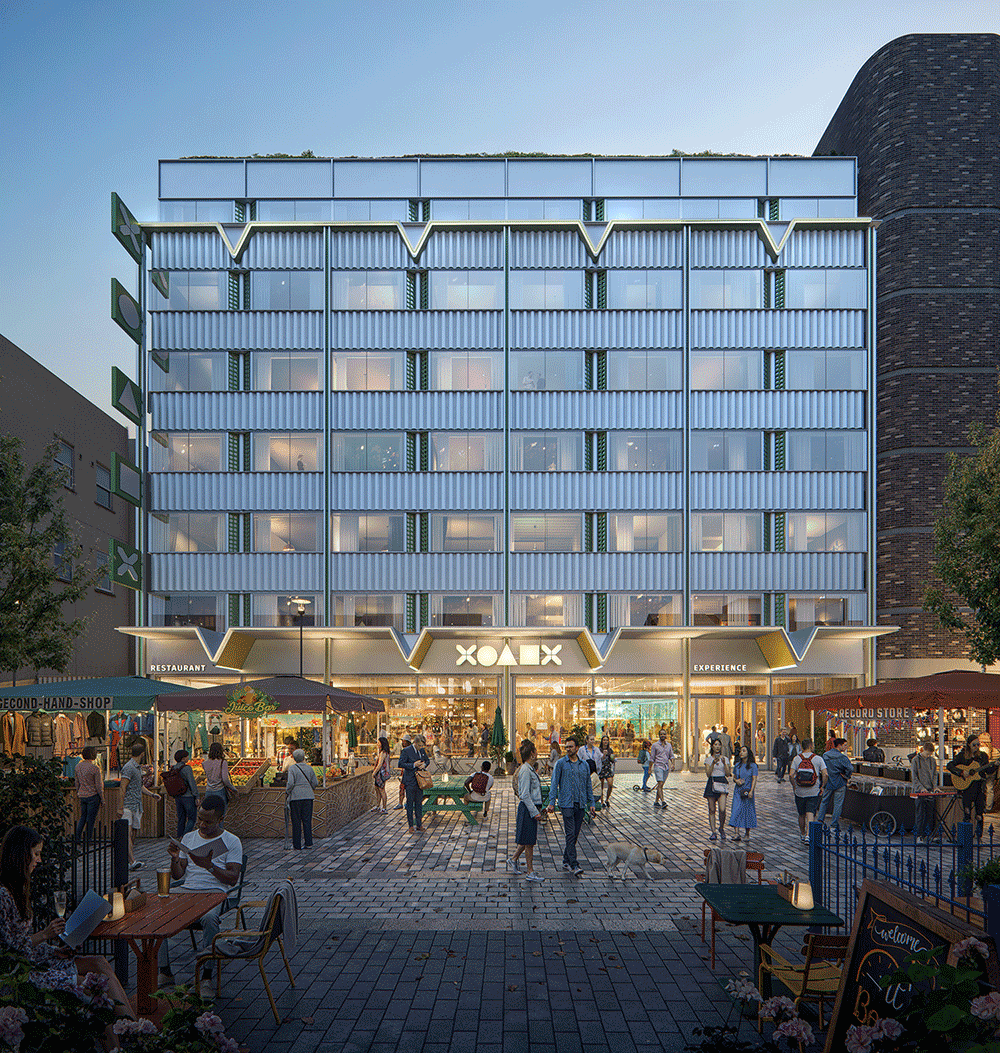 Illustrative view of the student homes from Inverness Street